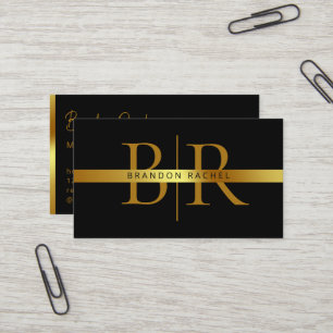 Cartão De Visita Código Qr do Moderno Elegante Profissional Dourado