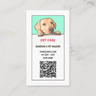 Cartão De Visita Código QR do Pet Care