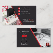 Código QR do Red Black Classy do Girly Office