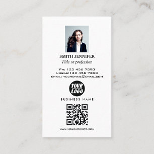 Cartão De Visita Código QR do setor imobiliário, foto profissiona
