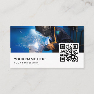 Cartão De Visita código QR do soldador