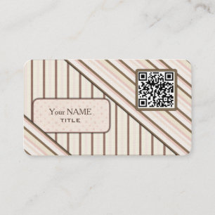 Cartão De Visita Código QR Duplo - Rosa