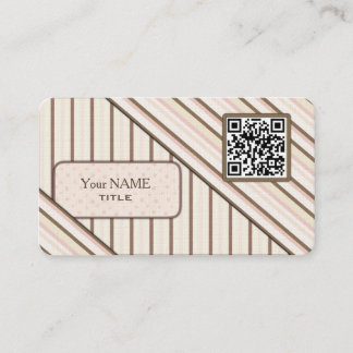 Cartão De Visita Código QR Duplo - Rosa