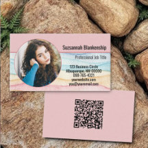Código QR e Foto redonda personalizada do Marketin