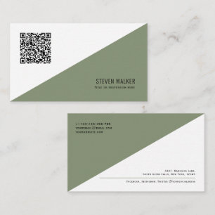 Cartão De Visita Código QR Empresa profissional moderna minimalist