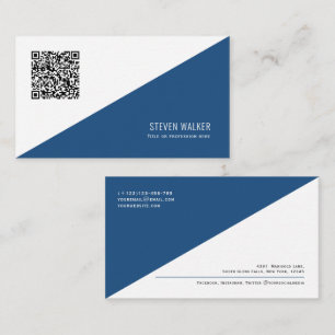 Cartão De Visita Código QR Empresa profissional moderna minimalist