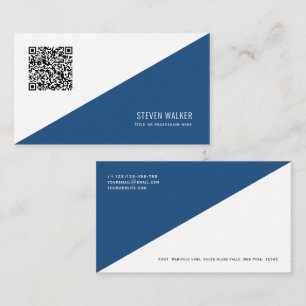 Cartão De Visita Código QR Empresa profissional moderna minimalist