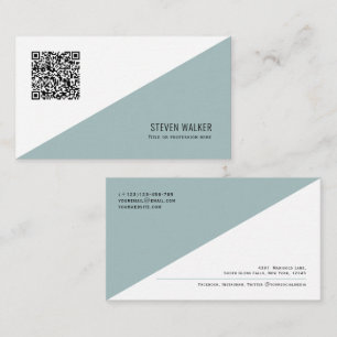 Cartão De Visita Código QR Empresa profissional moderna minimalist