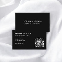 Código QR Escaneável Minimalista Preto