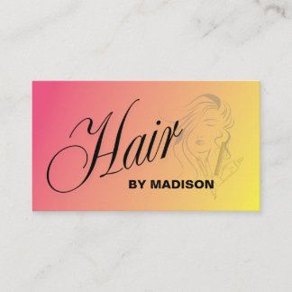 Cartão de Visita Código QR Estilista de Cabelo Lar