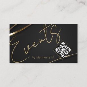 Cartão De Visita Código QR Eventos Modern Chic