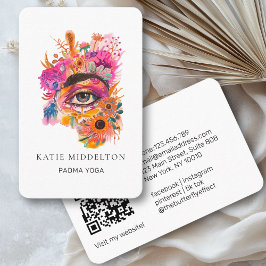 Cartão De Visita Código QR - Eye Yoga Reiki Bem-estar