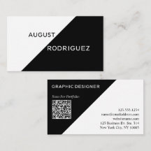 Código QR Geométrico Personalizado em Branco Preto