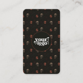 Cartão De Visita Código QR Gótico Dark Halloween Vertical