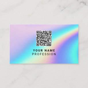 Cartão De Visita Código Qr Holográfico Personalizado