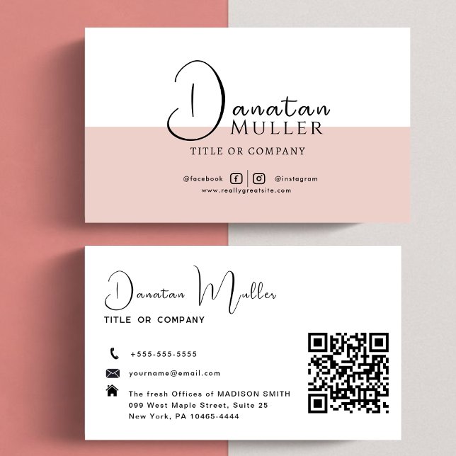 Cartão De Visita Código QR Logotipo comercial (Criador carregado)
