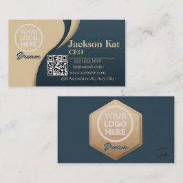 Cartão De Visita Código QR Logotipo comercial | Clientes profission