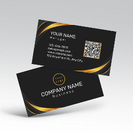 Cartão De Visita Código QR Logotipo comercial moderno