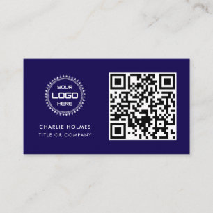 Cartão De Visita Código QR Logotipo comercial Profissional e mode