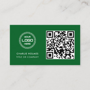 Cartão De Visita Código QR Logotipo comercial Profissional e mode
