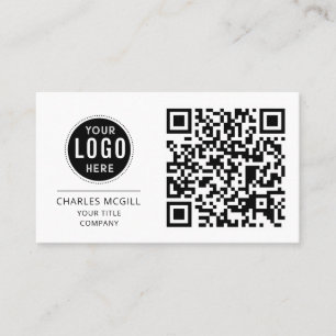 Cartão De Visita Código QR Logotipo comercial   Profissional modern