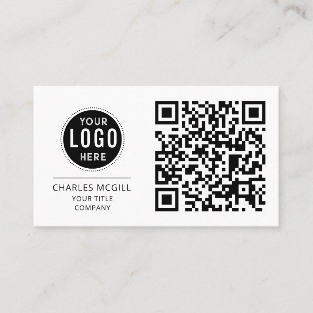 Cartão De Visita Código QR Logotipo comercial | Profissional modern (Frente)