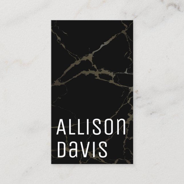 Cartão De Visita Código QR Marble (Frente)