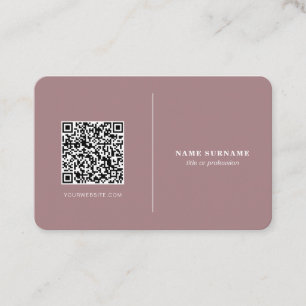 Cartão De Visita Código QR: mídia social minimalista e profission