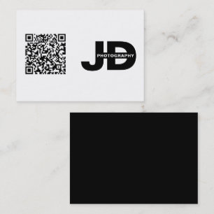 Cartão De Visita Código QR Minimal Moderno Limpo Simples