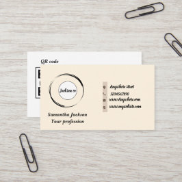Cartão De Visita Código QR minimalista