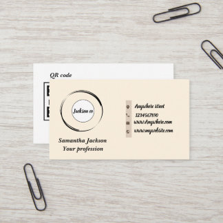 Cartão De Visita Código QR minimalista
