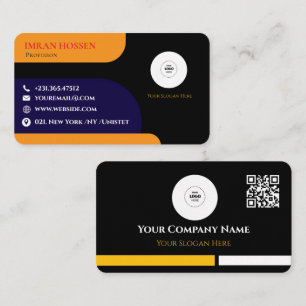 Cartão De Visita Código QR minimalista