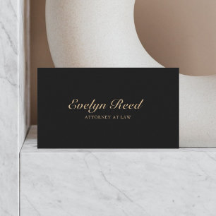 Cartão De Visita Código QR Minimalista de Script de Luxo Dourado