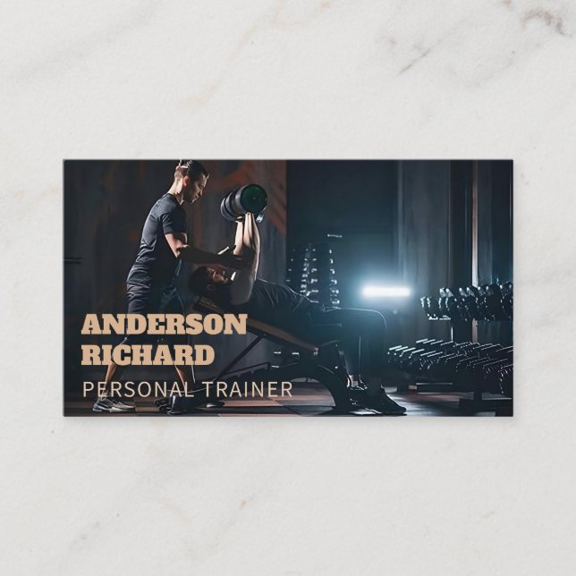 Cartão De Visita Código QR mínimo | Foto de Malhação pessoal do tre (Frente)