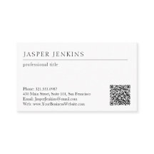 Código QR Mínimo Moderno Elegante Simples