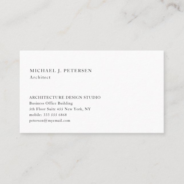 Cartão De Visita CÓDIGO QR modelo profissional básico moderno (Frente)