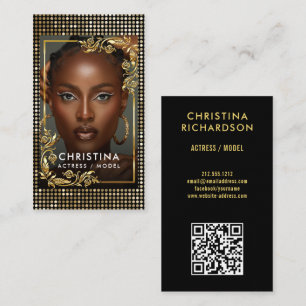 Cartão De Visita Código QR Modelos dançarinos Fotografia de atriz