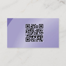 Cartão De Visita Código Qr Moderado Lilac Moderno Neat Sombreado