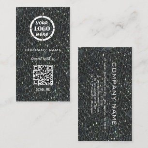 Cartão De Visita Código QR moderno do Design profissional da cinza 