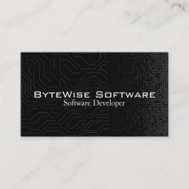 Cartão De Visita Código QR Moderno do Técnico do Desenvolvedor de S