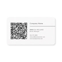Código QR moderno e logotipo corporativo