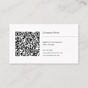 Cartão De Visita Código QR moderno e logotipo da empresa