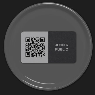 Cartão De Visita Código QR Moderno Escuro