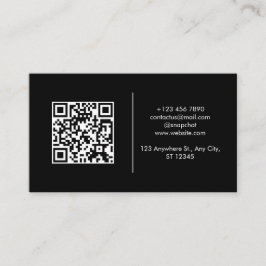 Cartão De Visita Código QR moderno escuro