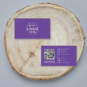 Cartão De Visita Código QR Moderno Logotipo Personalizado Mídia Soc