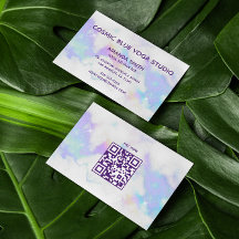 Código QR Moderno Minimalista Glam Marble Holo