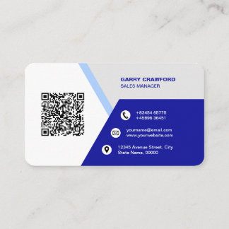 Cartão De Visita Código QR Moderno Profissional Personalizado B