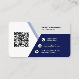 Cartão De Visita Código QR Moderno Profissional Personalizado Bu