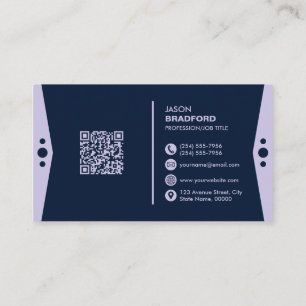 Cartão De Visita Código QR Moderno Profissional Personalizado Bu