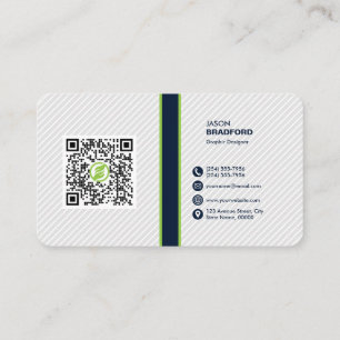 Cartão De Visita Código QR Moderno Profissional Personalizado Bu